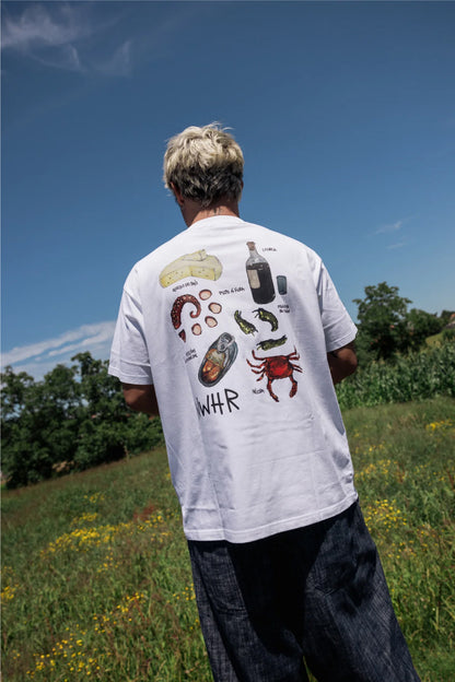camiseta de algodon orgnico reciclado casual deporte con dibujo en la espalda