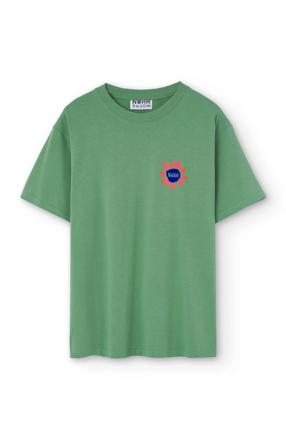 camiseta de media manga en color verde