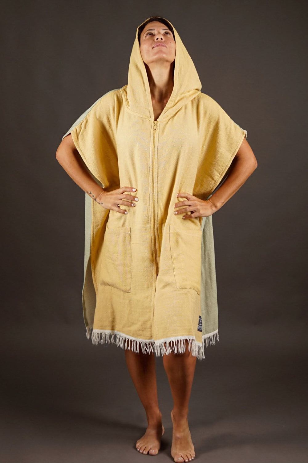 Poncho Zipper Volcano Mustard