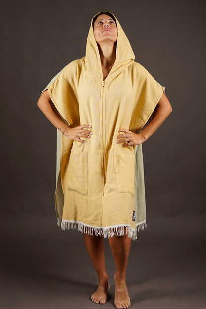 Poncho Zipper Volcano Mustard