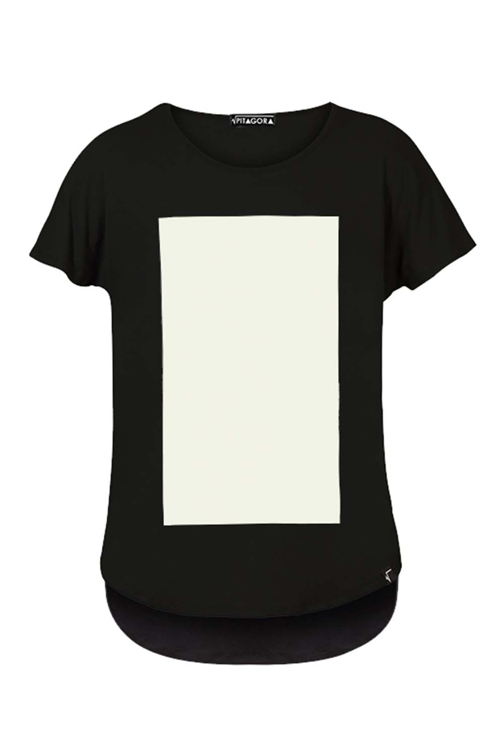 imagen de producto de la camiseta quadrilaterus negro y blanco