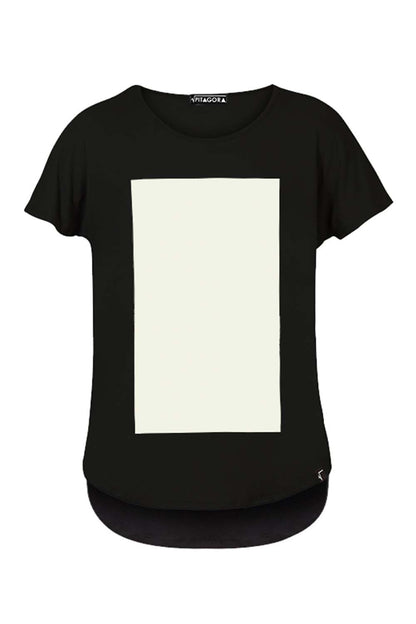 imagen de producto de la camiseta quadrilaterus negro y blanco