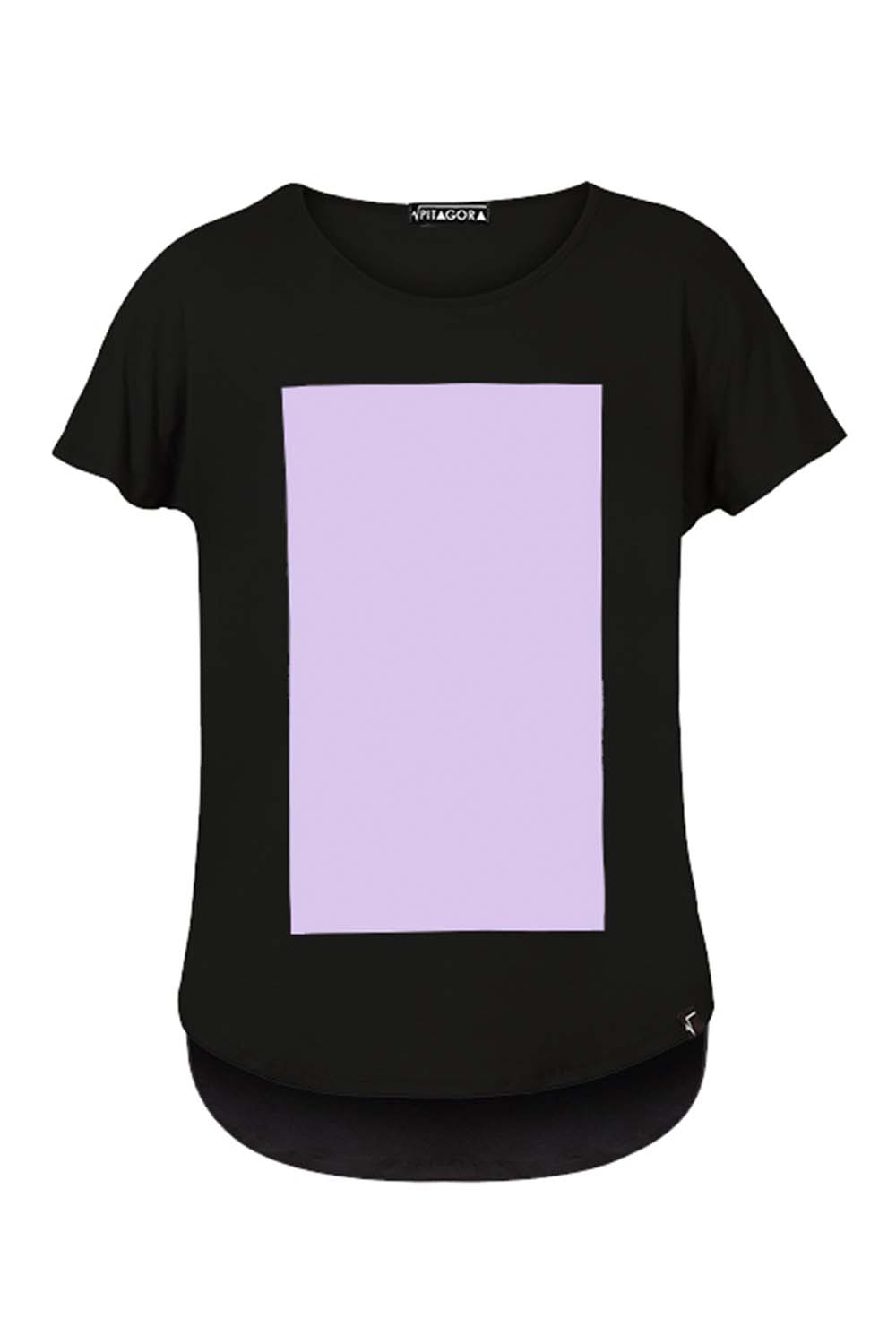 imagen de producto de la camiseta quadrilaterus negro y lila